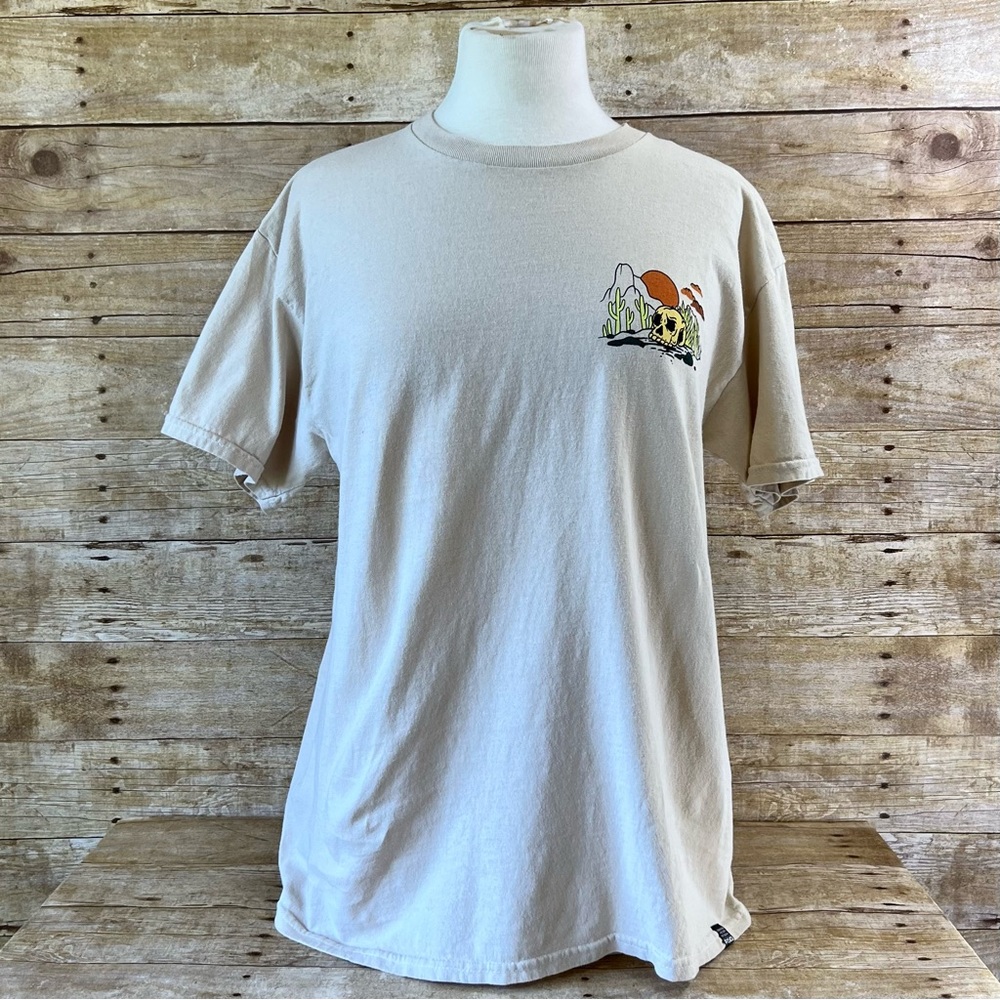 RSQ Creative‎ Action Network Joshua Tree California Graphic T-Shirt Tan Womens M